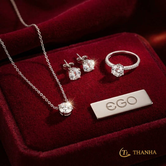 Set EGO Zirconi (Collana + Orecchini + Anello)